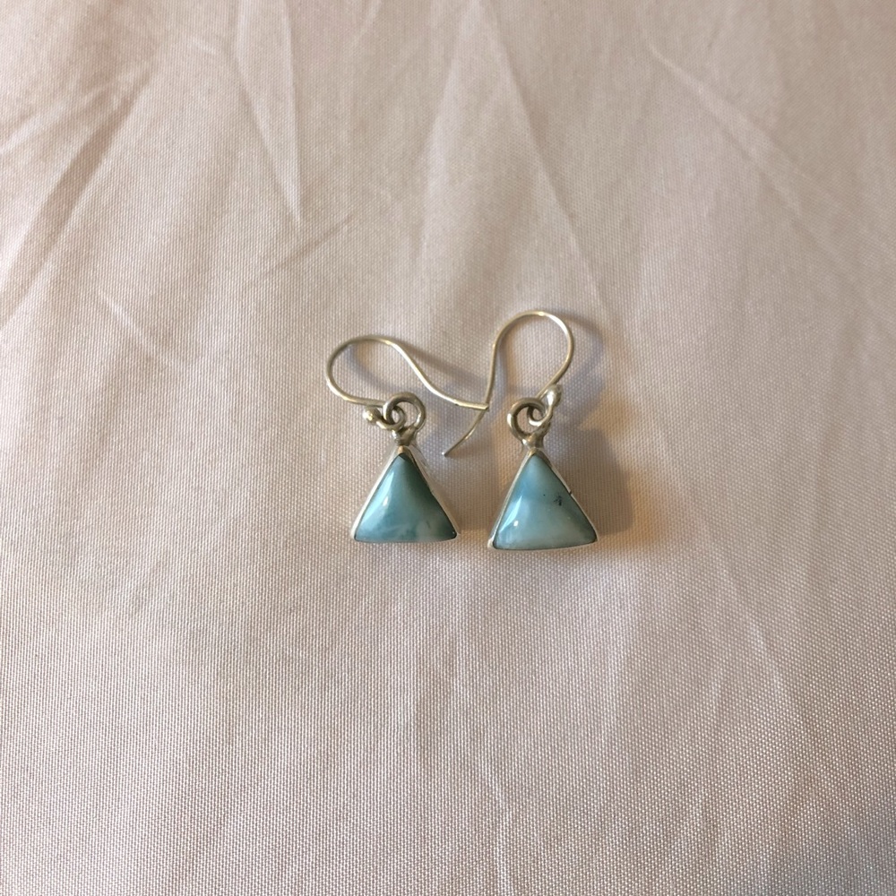 Larimar Sterling Silver Earrings